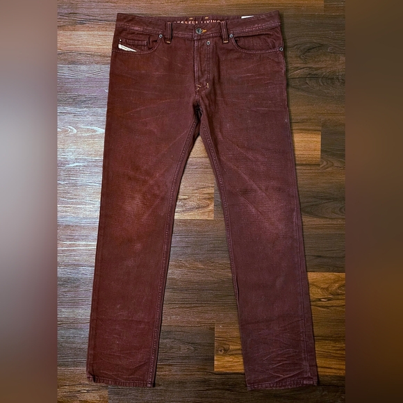 Diesel Safado Burgundy 38 x 34 Regular Slim-Straight Men's Jeans 0801D - Picture 1 of 13